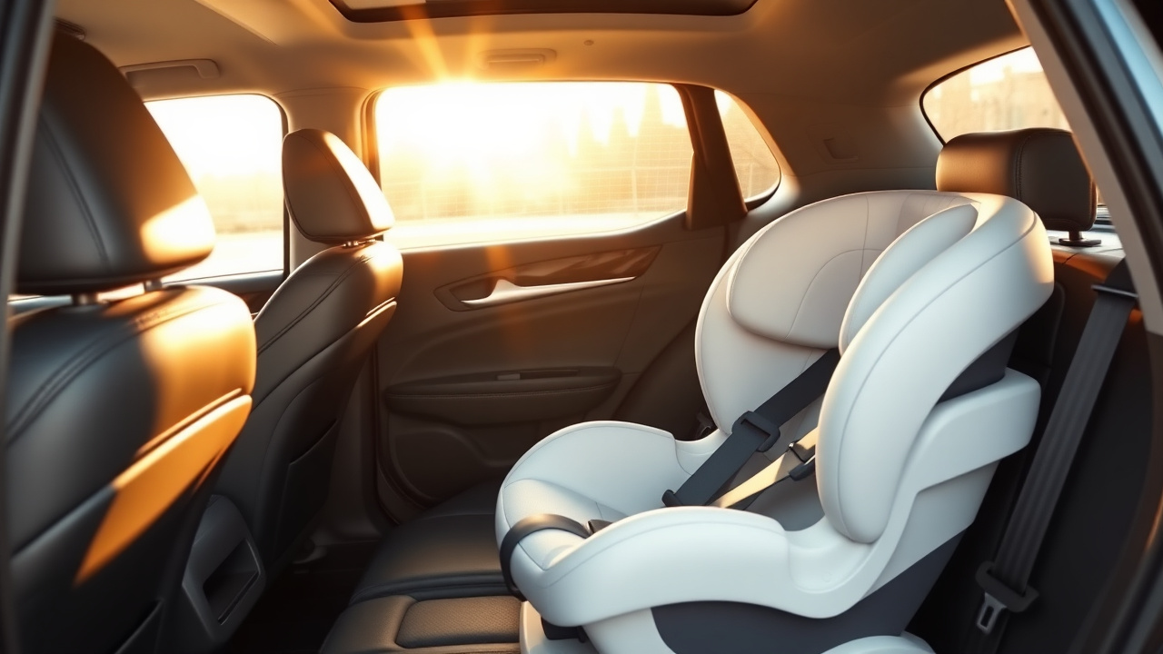 Clean car seat in SUV